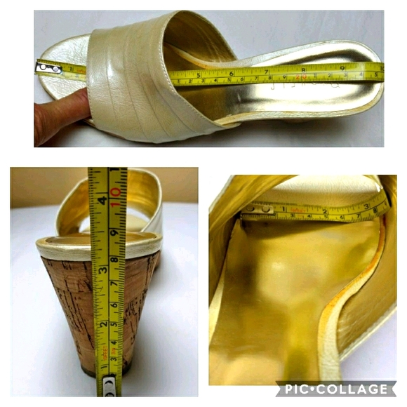 Nickels 'Mars Cream' WEDGE SLIDE Sandals 8.5 - Picture 12 of 13